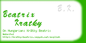 beatrix kratky business card